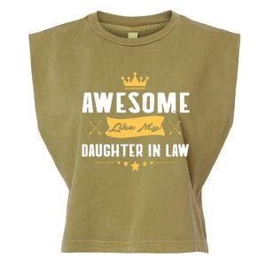 Awesome Like My Daughter In Law FatherS Day Garment-Dyed Women's Muscle Tee