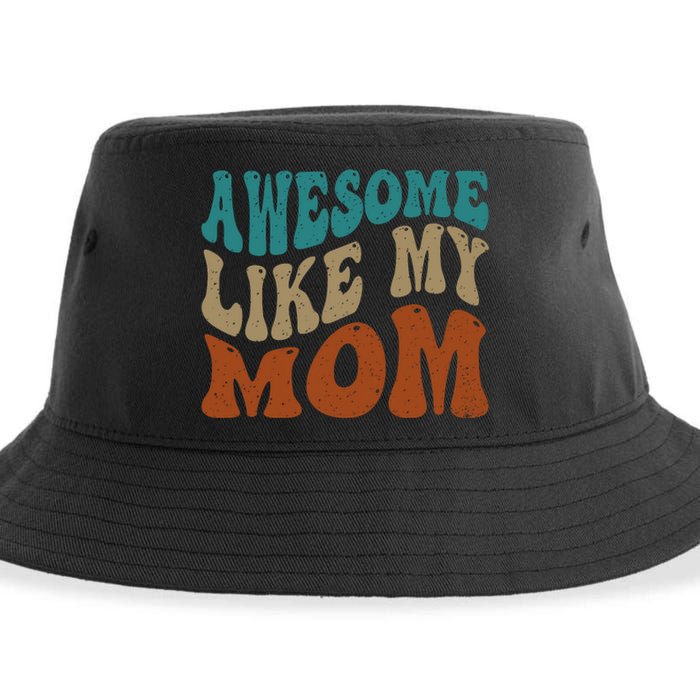 Awesome Like My Mom Daughter And Son Matching Vintage Sustainable Bucket Hat