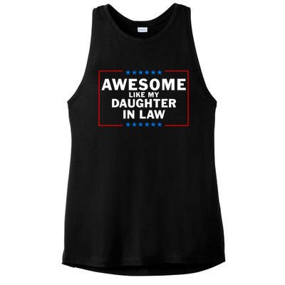 Awesome Like My Daughter In Law Family Lovers Ladies PosiCharge Tri-Blend Wicking Tank