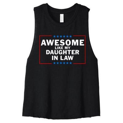 Awesome Like My Daughter In Law Family Lovers Women's Racerback Cropped Tank