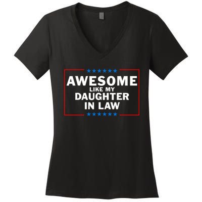 Awesome Like My Daughter In Law Family Lovers Women's V-Neck T-Shirt