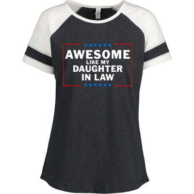 Awesome Like My Daughter In Law Family Lovers Enza Ladies Jersey Colorblock Tee