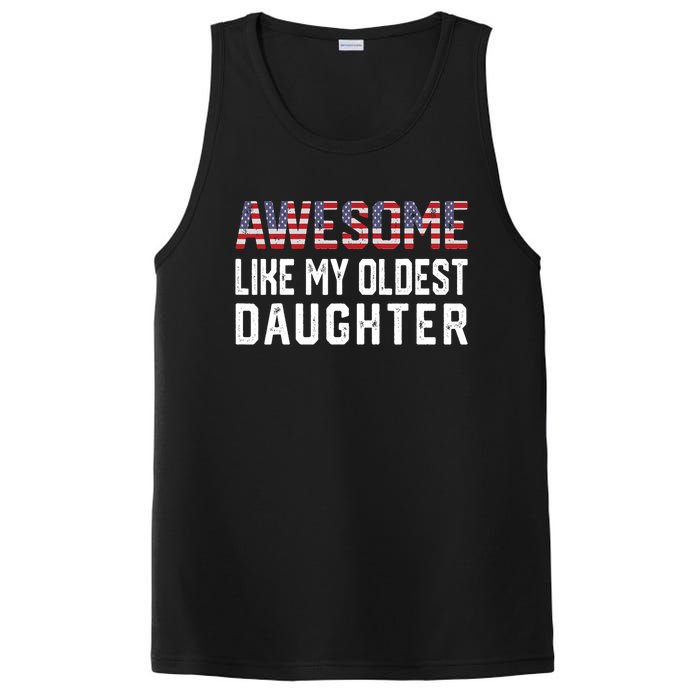 Awesome Like My Oldest Daughter Funny Father Mom Dad Joke PosiCharge Competitor Tank