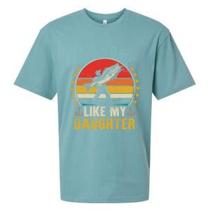 Awesome Like My Daughter Funny Fishing Dad Father Day Funny Gift Great Gift Sueded Cloud Jersey T-Shirt