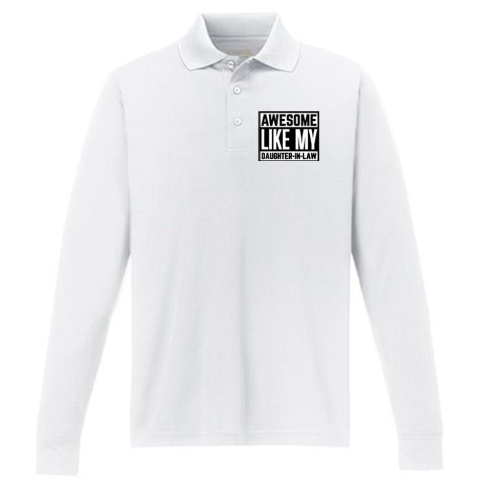 Awesome Like My Daughter In Law Family Lovers Performance Long Sleeve Polo