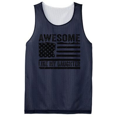 Awesome Like My Daughter Funny Fathers Day Daddy Daughter Mesh Reversible Basketball Jersey Tank