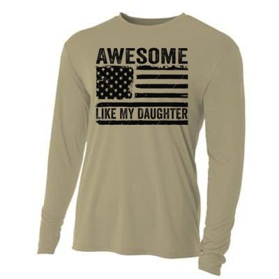 Awesome Like My Daughter Funny Fathers Day Daddy Daughter Cooling Performance Long Sleeve Crew