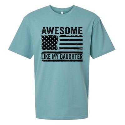 Awesome Like My Daughter Funny Fathers Day Daddy Daughter Sueded Cloud Jersey T-Shirt