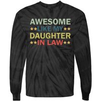 Awesome Like My Daughter In Law Family Lovers Retro Vintage Tie-Dye Long Sleeve Shirt