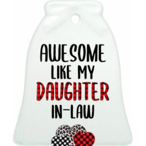 Awesome Like My Daughter In Law Family Lovers Ceramic Bell Ornament