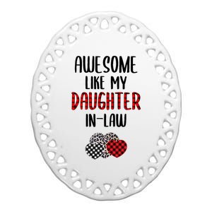 Awesome Like My Daughter In Law Family Lovers Ceramic Oval Ornament