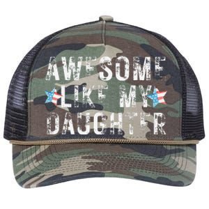 Awesome Like My Daughter Dad Fathers Day Retro Rope Trucker Hat Cap