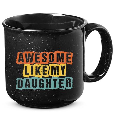 Awesome Like My Daughter Man Funny Fathers Day Retro Vintage 15oz Campfire Ceramic Mug