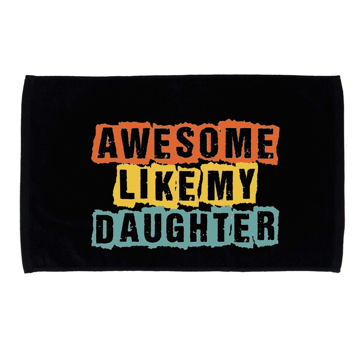 Awesome Like My Daughter Man Funny Fathers Day Retro Vintage Microfiber Hand Towel