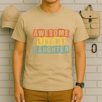 Awesome Like My Daughter Man Funny Fathers Day Retro Vintage T-Shirt