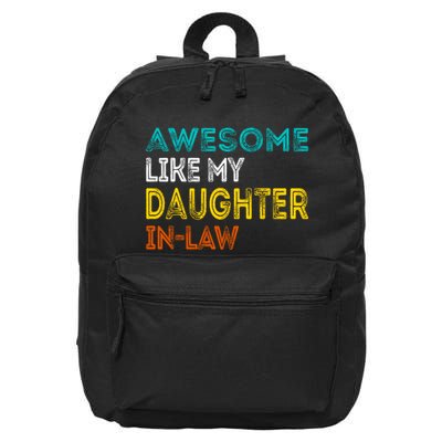 Awesome Like My Daughter In Law Father Step Daddy Pop Funny 16 in Basic Backpack