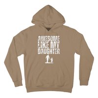 Awesome Like My Daughter Funny Retro Vintage Fathers Day Hoodie