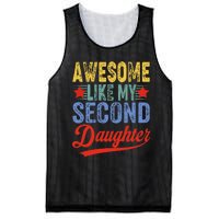 Awesome Like My Second Daughter 2nd Funny Mom Dad Sayings Mesh Reversible Basketball Jersey Tank