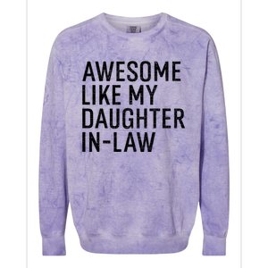 Awesome Like My Daughter In Law Funny Family Humor Retro Colorblast Crewneck Sweatshirt