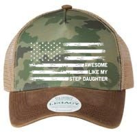 Awesome Like My Step Daughter Fathers Day Dad Joke Legacy Tie Dye Trucker Hat