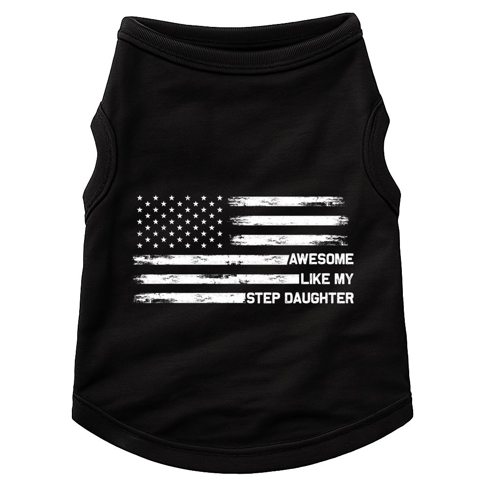 Awesome Like My Step Daughter Fathers Day Dad Joke Doggie Tank