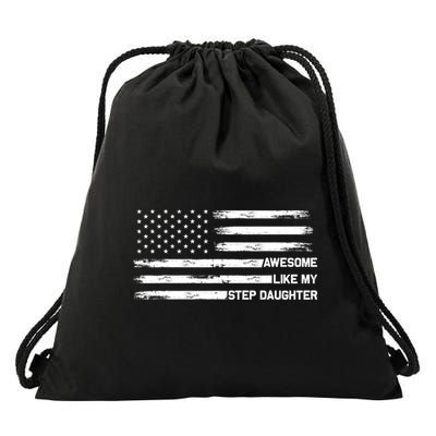 Awesome Like My Step Daughter Fathers Day Dad Joke Drawstring Bag