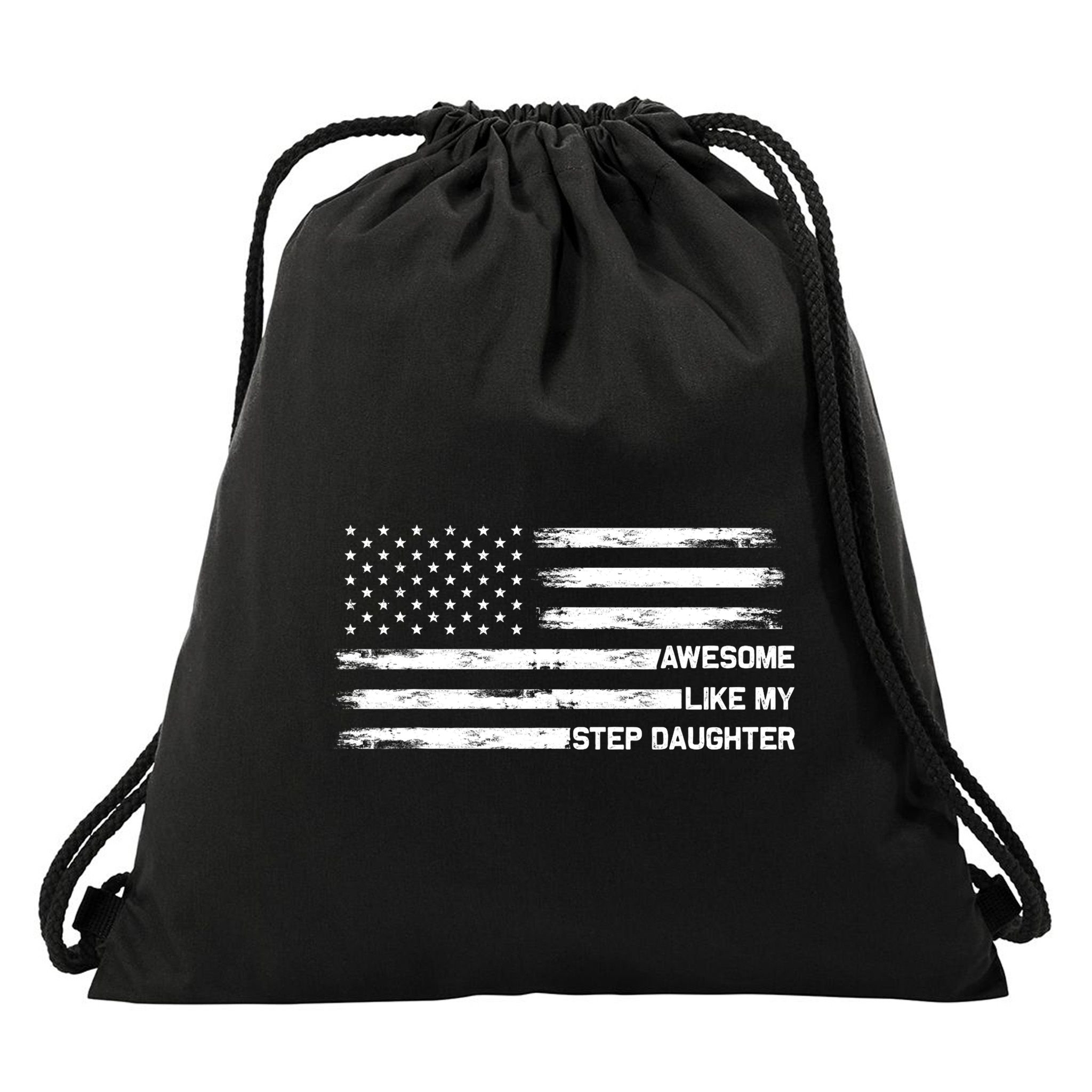 Awesome Like My Step Daughter Fathers Day Dad Joke Drawstring Bag