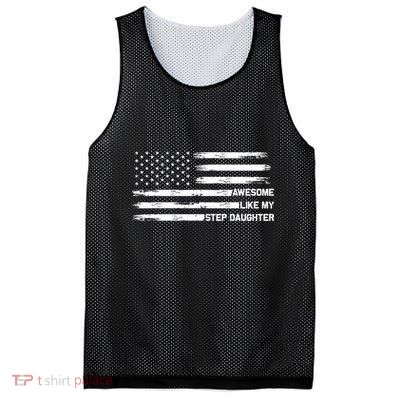 Awesome Like My Step Daughter Fathers Day Dad Joke Mesh Reversible Basketball Jersey Tank