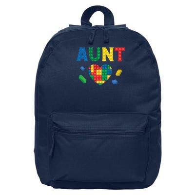 Aunt Lover Master Builder Building Blocks Family Matching 16 in Basic Backpack