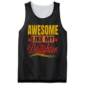 Awesome Like My Step Daughter Stepdad & Stepmom FatherS Day Mesh Reversible Basketball Jersey Tank