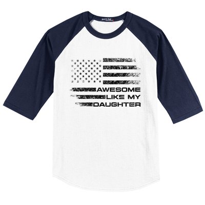 Awesome Like My Daughter Gifts Baseball Sleeve Shirt