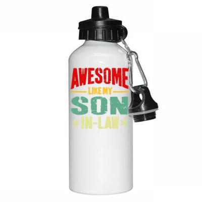 Awesome Like My Soninlaw Funny Mom Dad Joke Gift Aluminum Water Bottle