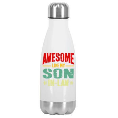 Awesome Like My Soninlaw Funny Mom Dad Joke Gift Stainless Steel Insulated Water Bottle