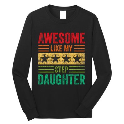 Awesome Like My Step Daughter Vintage Parents FatherS Day Long Sleeve Shirt