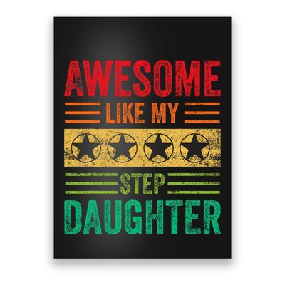 Awesome Like My Step Daughter Vintage Parents FatherS Day Poster