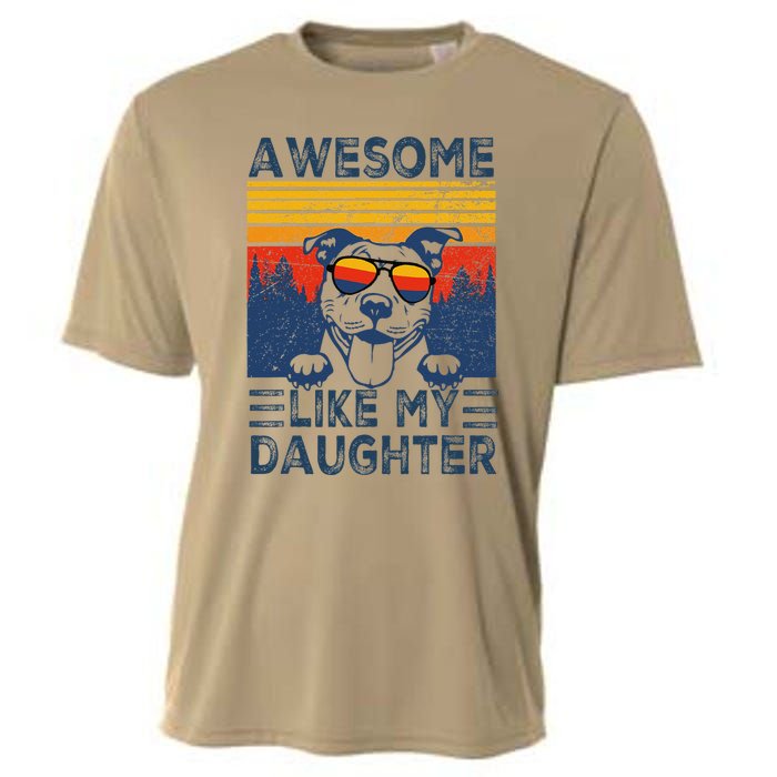 Awesome Like My Daughter Best Pitbull Dad Ever Pitbull Cooling Performance Crew T-Shirt