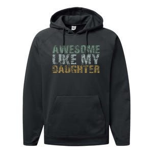 Awesome Like my Daughter Dad Gift Papa Father Day Performance Fleece Hoodie