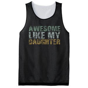 Awesome Like my Daughter Dad Gift Papa Father Day Mesh Reversible Basketball Jersey Tank