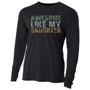 Awesome Like my Daughter Dad Gift Papa Father Day Cooling Performance Long Sleeve Crew