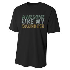 Awesome Like my Daughter Dad Gift Papa Father Day Performance Sprint T-Shirt