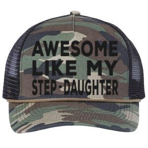 Awesome Like My Stepdaughter Funny Fathers Day Retro Rope Trucker Hat Cap