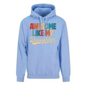 Awesome Like My Daughter Fathers Day From Daughter Retro Dad Unisex Surf Hoodie