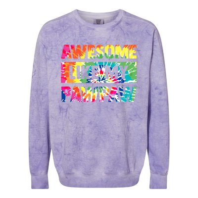 Awesome Like My Pawpaw Fathers Day Family Colorblast Crewneck Sweatshirt