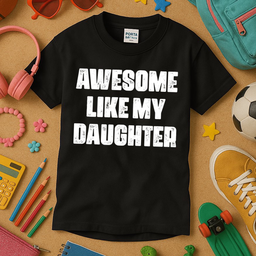 Awesome Like My Daughter Mother's Day Father's Day Mom Dad Kids T-Shirt
