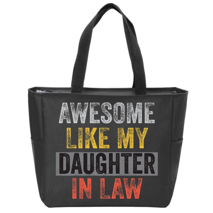 Awesome Like My Daughter In Law Vintage Zip Tote Bag