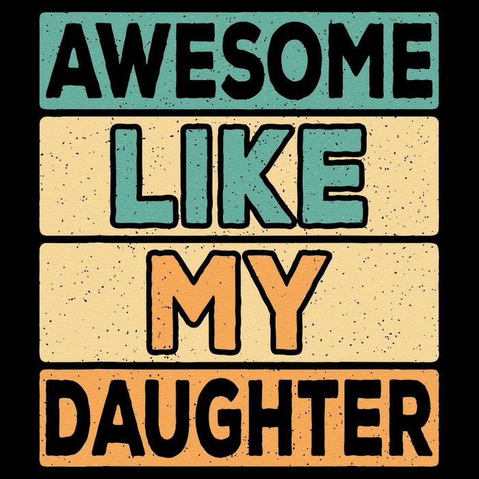 Awesome Like My Daughter Dad Mom Retro Funny Father Mother Sustainable Bucket Hat