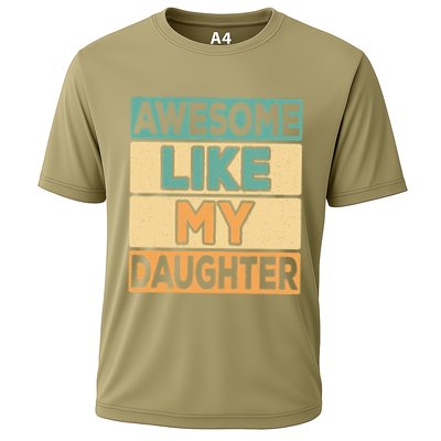 Awesome Like My Daughter Dad Mom Retro Funny Father Mother Performance Shirt