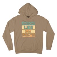 Awesome Like My Daughter Dad Mom Retro Funny Father Mother Hoodie