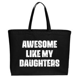 Awesome Like My Daughters Mother's Day Father's Day Mom Girl Dad Cotton Canvas Jumbo Tote