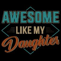 Awesome Like My Daughter For Dad On Fathers Day Cropped Pullover Crew